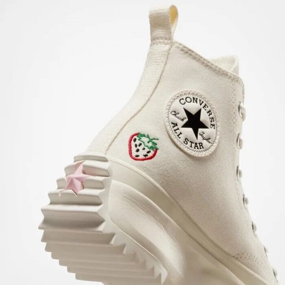 Converse White Run Star Hike Embroidered Women's Sneakers Shoes Platform A03560C - Picture 6 of 11